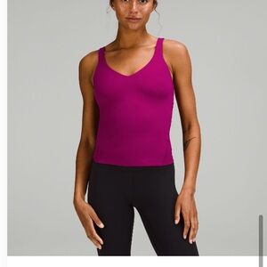 Lululemon Align Magenta Purple Waist Length size 6 Tank Top